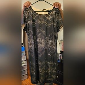 Ashley Stewart Sheath dress with Lace overlay